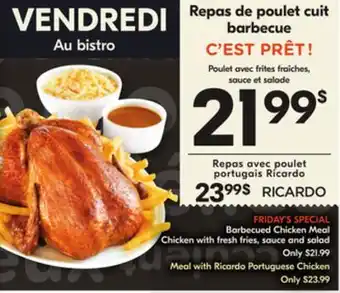 IGA Barbecued chicken meal offer