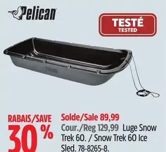 Canadian Tire Pelican snow trek 60 ice sled offer