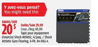 Canadian Tire Shock athletic gym flooring, 4-pk offer