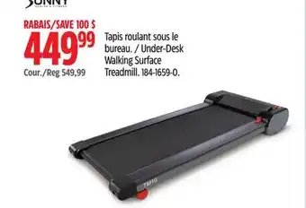 Canadian Tire Sunny health & fitness under-desk walking surface treadmill offer