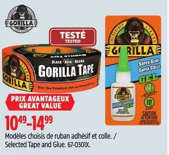 Canadian Tire Gorilla selected tape and glue offer