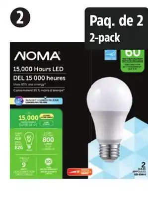 Canadian Tire Noma 60w a19 led light bulbs offer