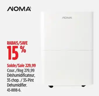 Canadian Tire Noma 35-pint dehumidifier offer
