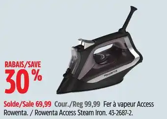 Canadian Tire Rowenta access steam iron offer