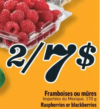 Marché Richelieu Framboises ou mûres | raspberries or blackberries offer