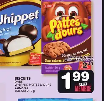 Marches Tradition Dare whippet, pattes d'ours cookies offer