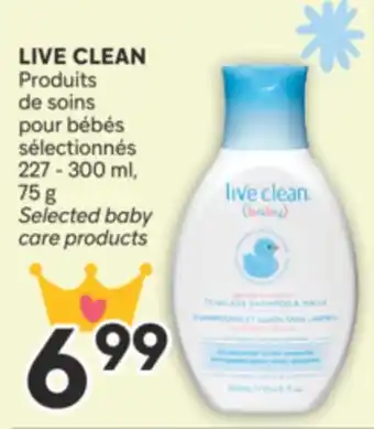 Brunet Live clean produits de soins pour bébés sélectionnés offer