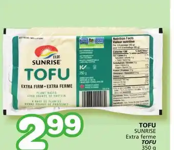 Marches Tradition Sunrise tofu offer