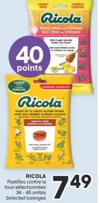 Brunet Ricola pastilles contre la toux sélectionnées offer