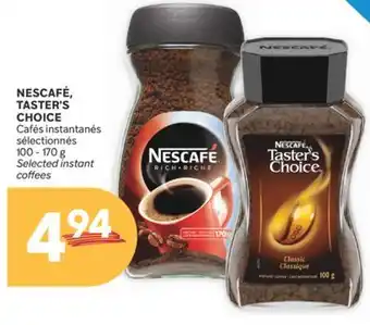 Brunet Nescafé, taster's choice cafés instantanés sélectionnés offer