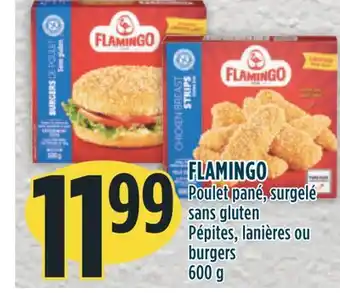 Marché Adonis Flamingo poulet pané, surgelé sans gluten pépites, lanières ou burgers offer