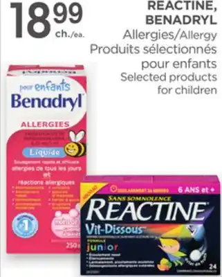 Proxim Reactine, benadryl offer
