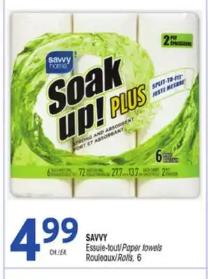 Uniprix Savvy essuie-tout/paper towels rouleaux/rolls offer