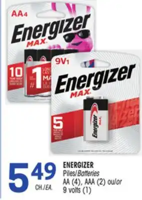 Uniprix Energizer piles/batteries offer