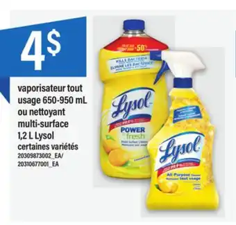 Maxi Vaporisateur tout usage 650-950 ml ou nettoyant multi-surface 1,2 l lysol offer