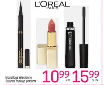 Uniprix L'oréal paris maquillage sélectionnés/selected makeup products offer