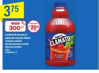 Maxi Cocktail de tomate et palourde clamato mott's offer
