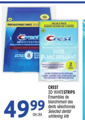 Uniprix Crest 3d whitestrips ensembles de blanchiment des dents sélectionnés/selected dental whitening kits offer