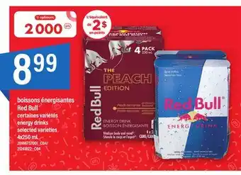 Maxi Boissons énergisantes red bull 4x250 ml offer