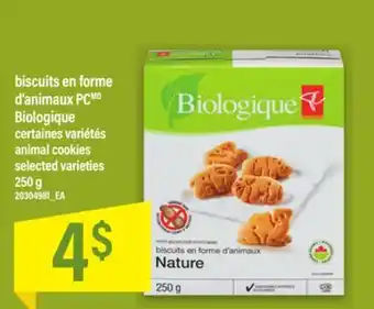 Maxi Biscuits en forme d'animaux pcmd biologique, 250 g offer