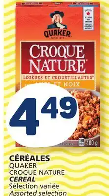 Marché Bonichoix Quaker croque nature cereal offer