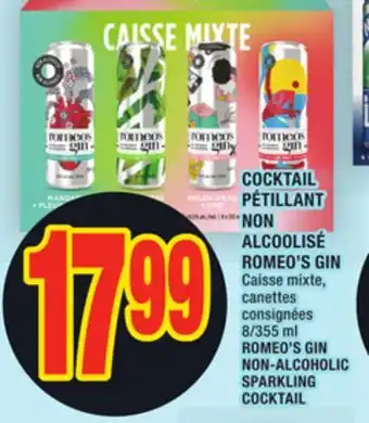 Super C Cocktail pétillant non alcoolisé romeo's gin | romeo's gin non-alcoholic sparkling cocktail offer