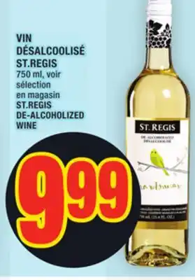 Super C Vin désalcoolisé st.regis | st.regis de-alcoholized wine offer