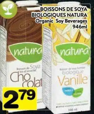Supermarché PA Boissons de soya biologiques natura offer