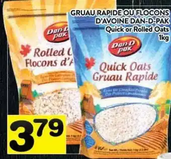 Supermarché PA Gruau rapide ou flocons d'avoine dan-d-pak offer
