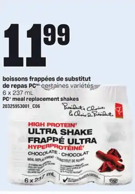 Provigo Boissons frappées de substitut de repas pc, 6 x 237 ml offer