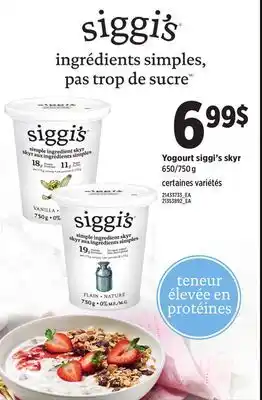 Provigo Yogourt siggi's skyr, 650/750 g offer