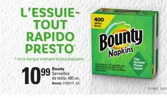 Provigo Bounty serviettes de table, 400 un offer