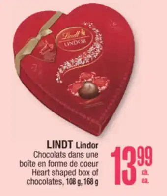 Jean Coutu Lindt lindor heart shaped box of chocolates offer