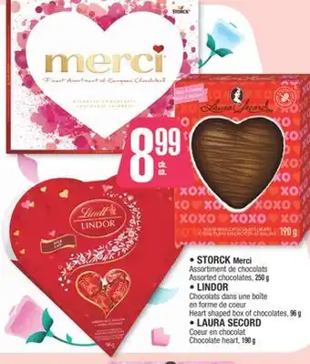 Jean Coutu Storck merci, lindor, laura secord selected products offer