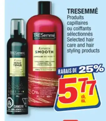 Jean Coutu Tresemmé selected hair care and hair styling products offer