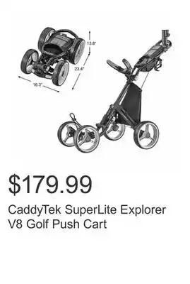 Costco CaddyTek SuperLite Explorer V8 Golf Push Cart offer