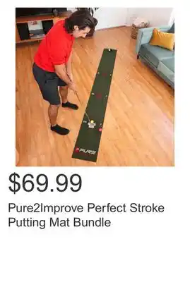 Costco Pure2Improve Perfect Stroke Putting Mat Bundle offer