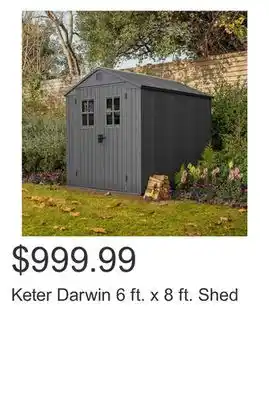 Costco Keter Darwin 6 ft. x 8 ft. Shed offer