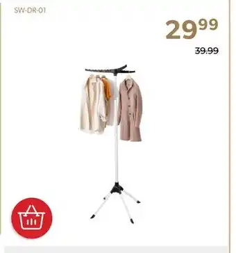 Shopper+ Foldable Stainless Steel Clothes Laundry Drying Rack, With 3 Rotatable Arms And 4 Feets SortWise offer