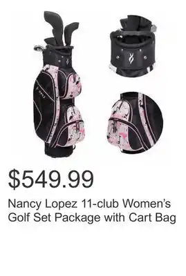 Costco Nancy Lopez 11-club Women's Golf Set Package with Cart Bag offer