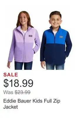 Costco Eddie Bauer Kids Full Zip Jacket offer