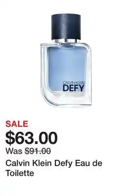 Sephora Calvin Klein Defy Eau de Toilette offer