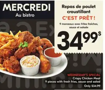 IGA CRISPY CHICKEN MEAL offer