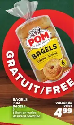 IGA POM BAGELS offer