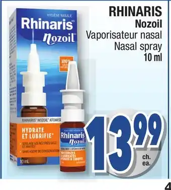 Jean Coutu RHINARIS Nozoil Nasal spray offer