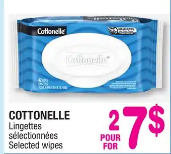 Jean Coutu COTTONELLE Selected wipes offer
