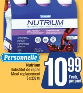 Jean Coutu PERSONNELLE Nutrium Meal replacement offer