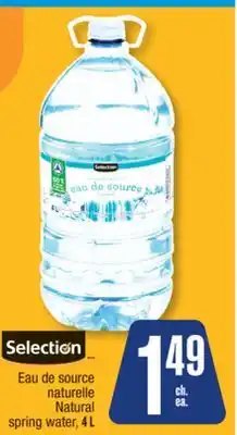 Jean Coutu SELECTION Natural spring water offer
