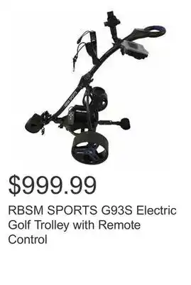 Costco RBSM SPORTS G93S Electric Golf Trolley with Remote Control offer