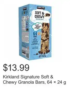 Costco Kirkland Signature Soft & Chewy Granola Bars, 64 × 24 g offer